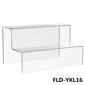 Two Tier Acrylic Riser Shoe Rack Display Stand